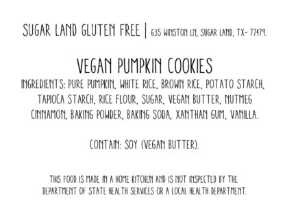gluten free vegan pumpkin cookies