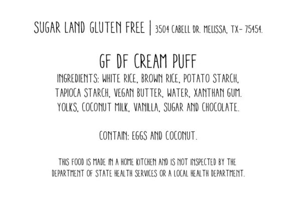 Gluten Free Cream Puff