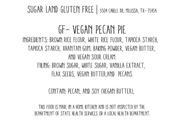 Gluten Free Vegan Pecan Pie