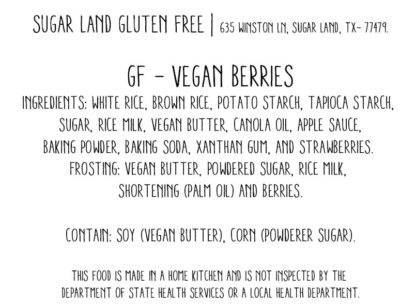 Gluten free vegan berries cake
