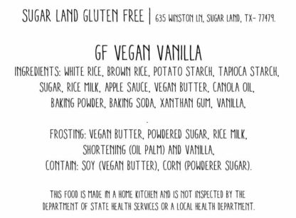 Vegan Gluten Free Vanilla cake