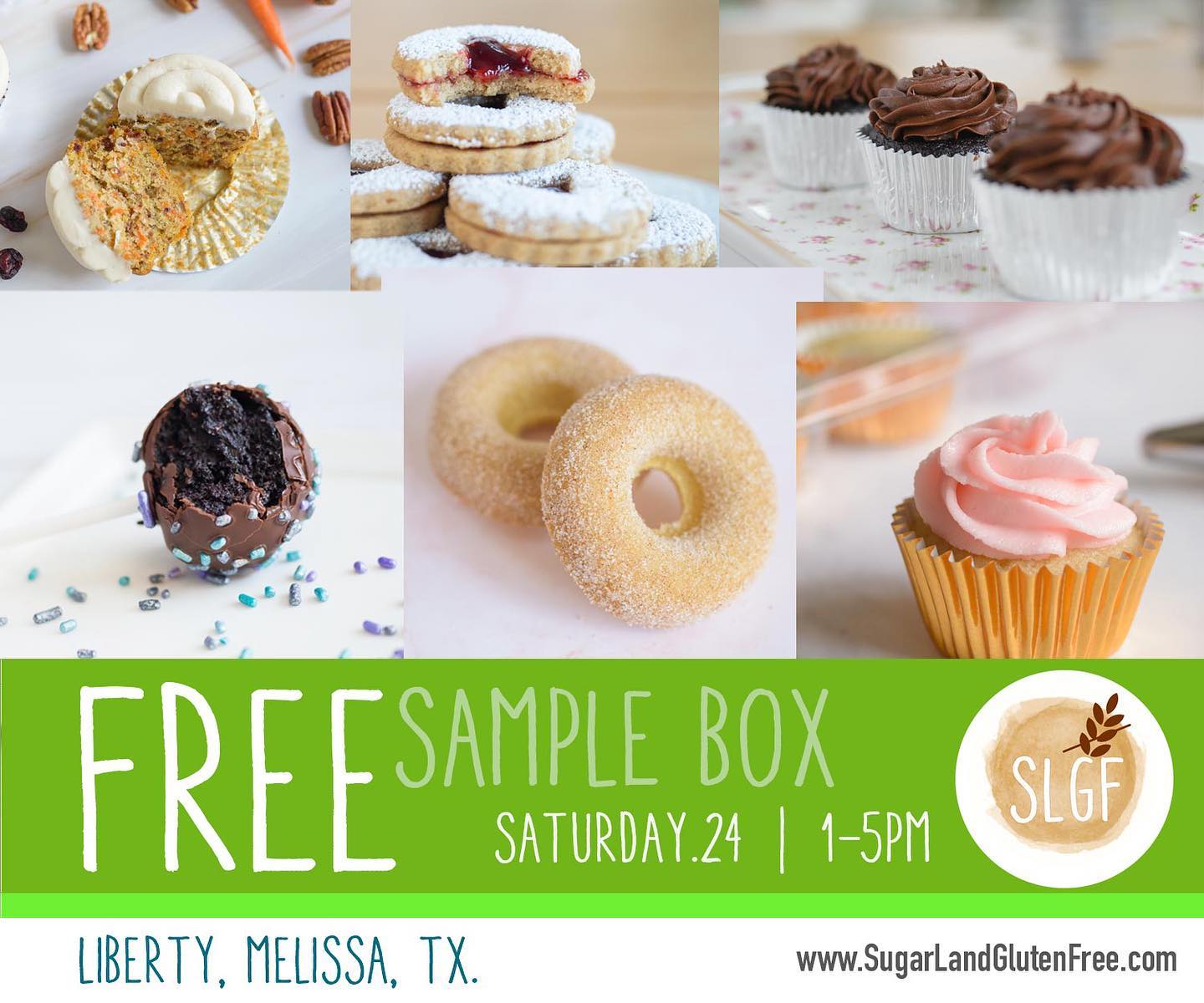 Sold OUT (Soooooo fast)!!! 
Thank you for being interested in the sample box, the pick-up date is Saturday 09 / 24 between 1-5 p.m.

Once you place the order on my website (link in the bio) you will receive an email with the address to pick it up. 
#sugarlandglutenfree #glutenfreesugarland #dairyfree #glutenfreebakery #bakery #glutenfree #glutenfreedallas #glutenfreediet #gluten_free #melissatx #dallas #mckinneytx #dallasbakery #dallasbaker #glutenfreedallas #melissaglutenfree #celiac #celiacdisease #celiacdallas #dallasceliac #glutenfreerecipes #glutenfreefoods #glutenfreetasty #cakeglutenfree #vegancake #vegancakes