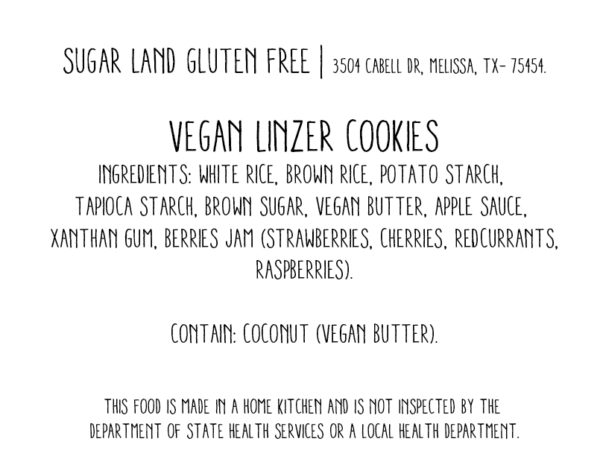 Vegan gluten free linzer cookies