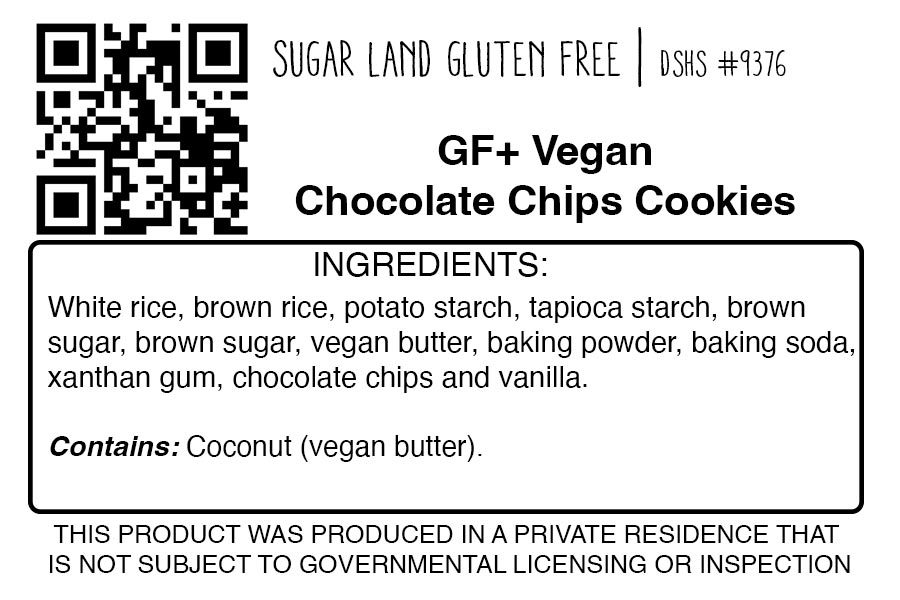 Gluten free chocolate chips cookies