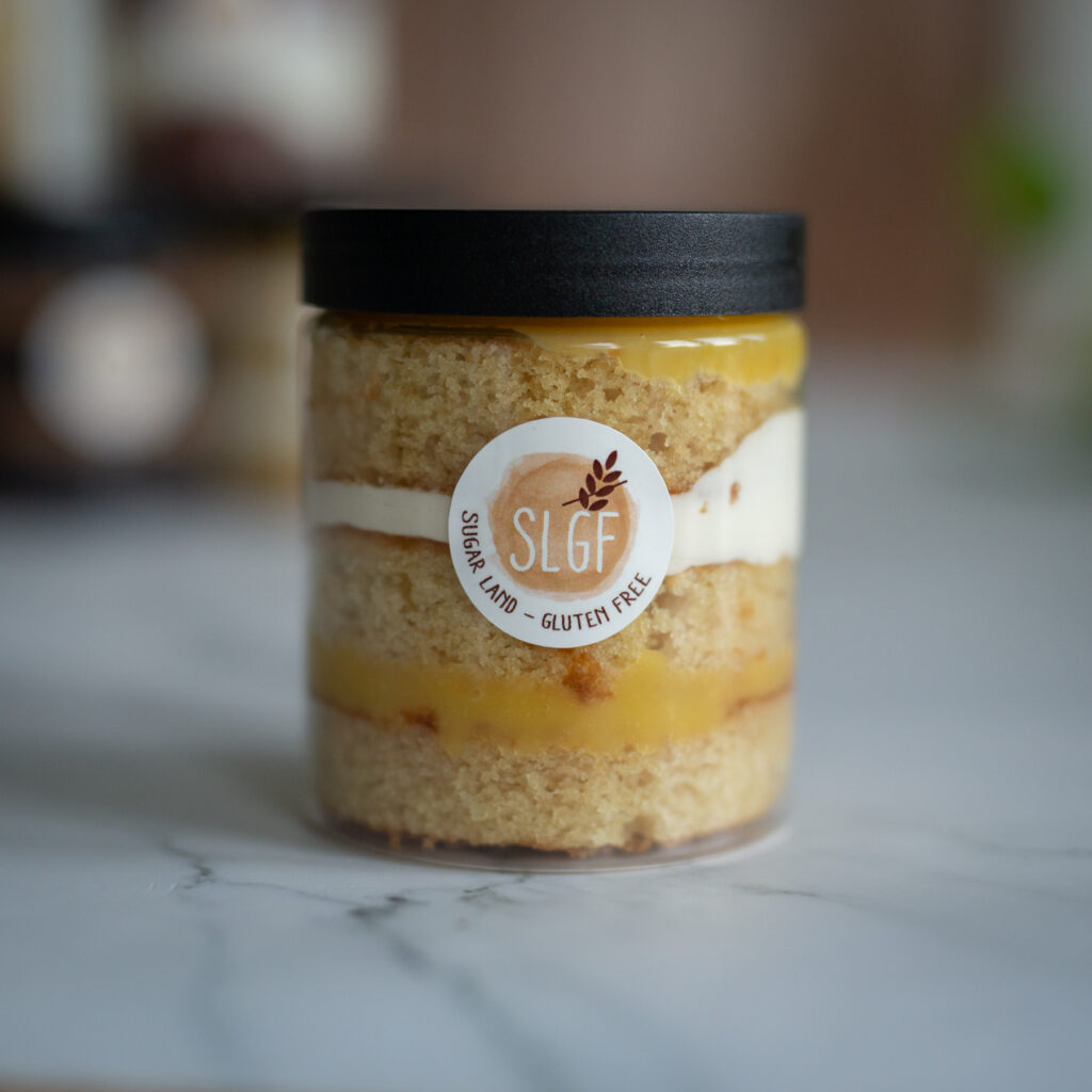 lemon gluten free cake jar